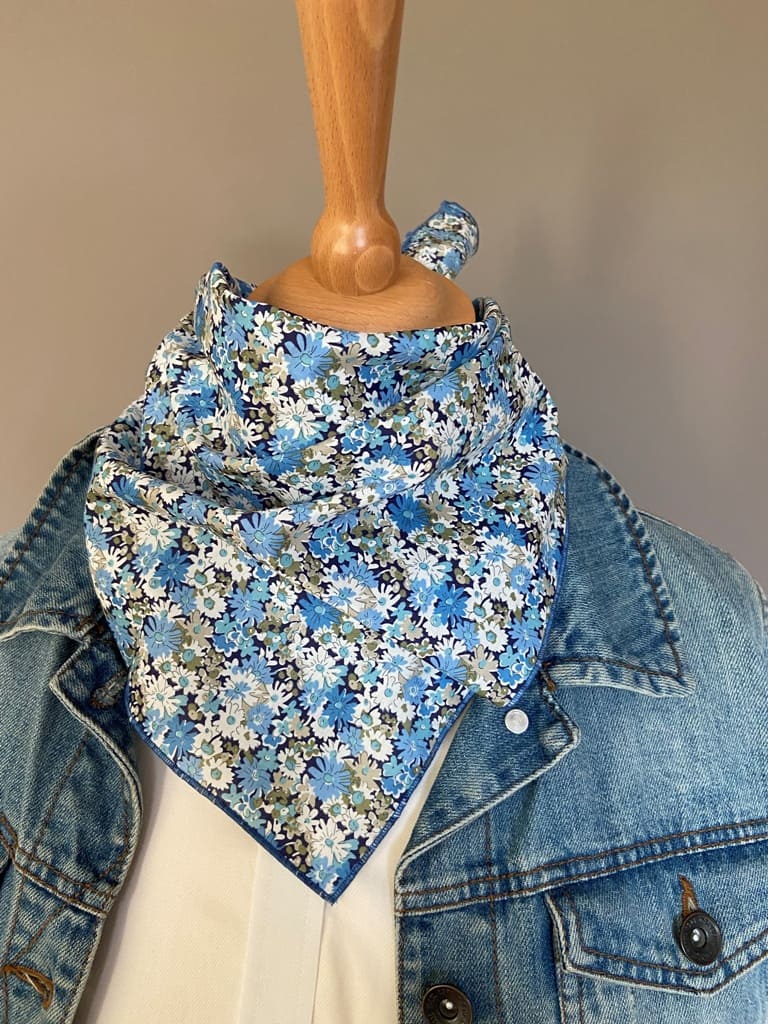 Foulard Bandana Liberty Libby bleu/bleu