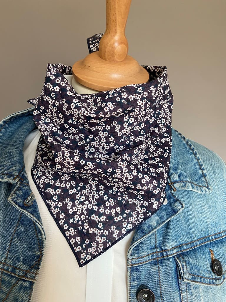 Foulard Bandana Liberty Mitsi Valéria Marine/bleu marine