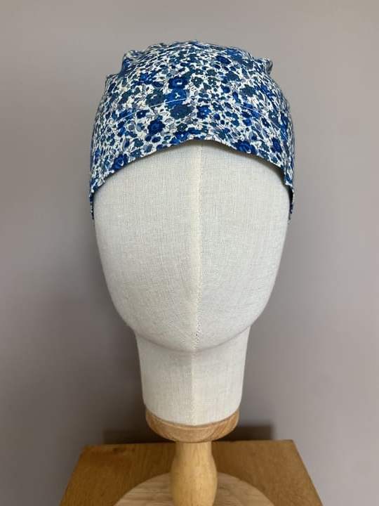 Calot Médical en Tissu Liberty Emma et Georgina Ultra Marine
