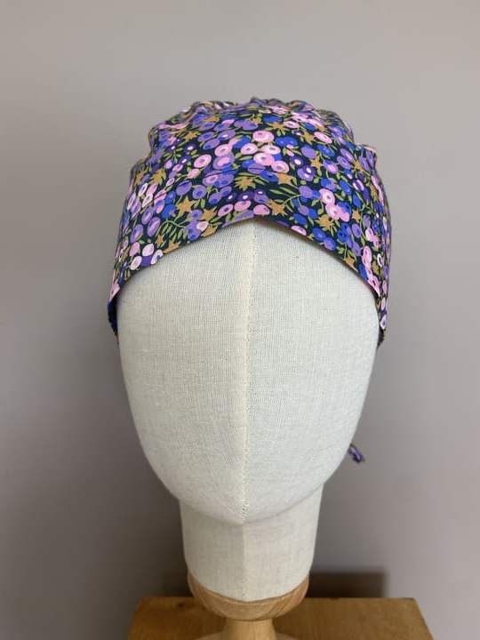 Calot Médical en Tissu Liberty Wiltshire Star Bleu