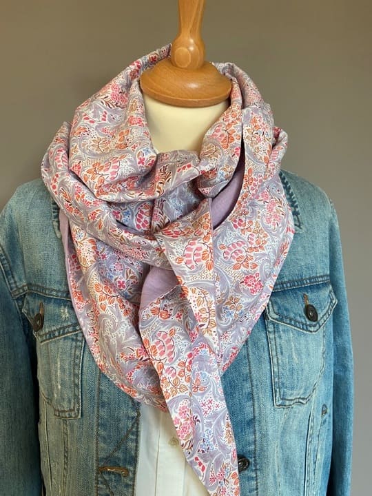 Foulard Chèche liberty Sleeping Beauty / Lilas
