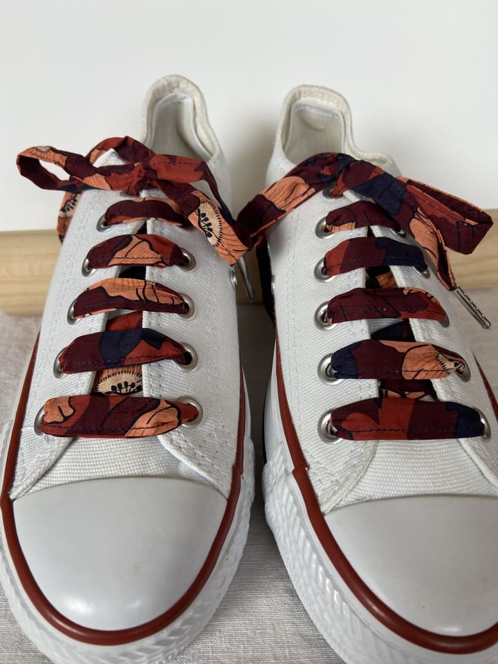 Lacets en liberty Butterfiel Poppy pour chaussures basses