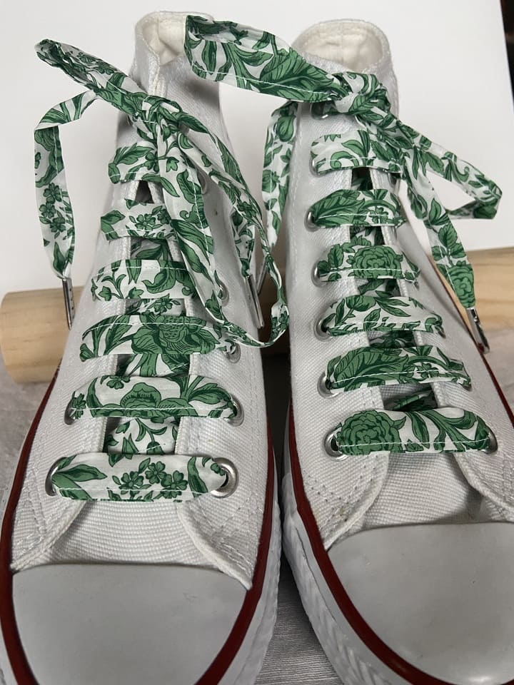 Lacets en liberty Sambourne Cactus pour chaussures montantes