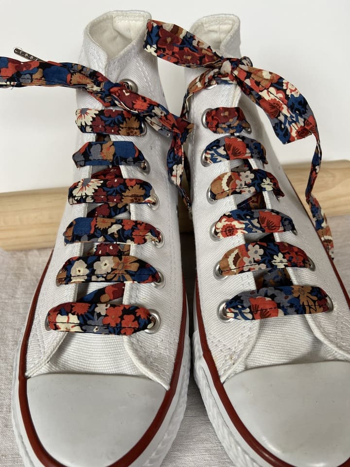 Lacets en liberty Thorpe Burnt pour chaussures montantes