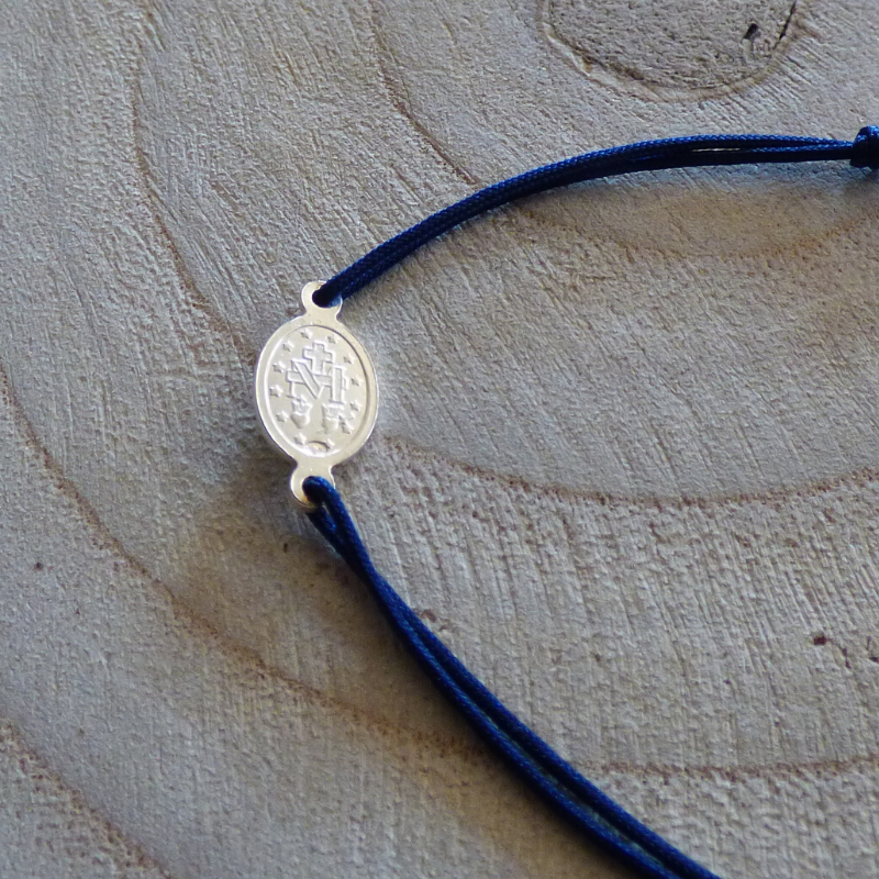 Bracelet-lien-bleu-marine-medaille-miraculeuse-argent-detail-verso