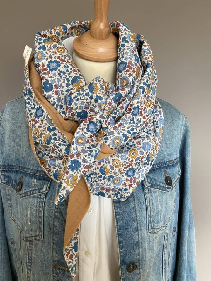 Foulard Chèche liberty Danjo Yuma / Moutarde