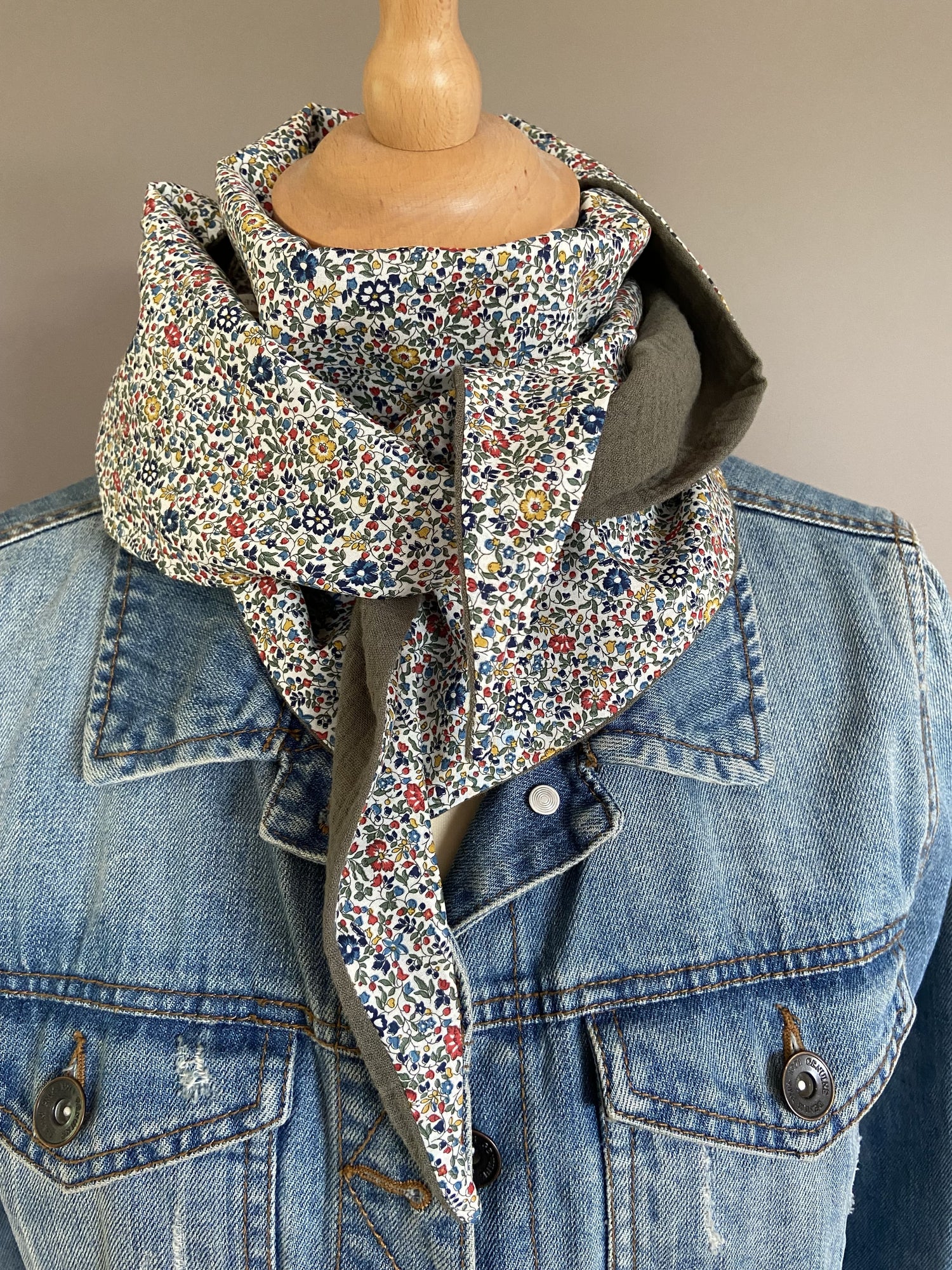 Foulard Chèche liberty Katie and Millie Multicolore / Kaki