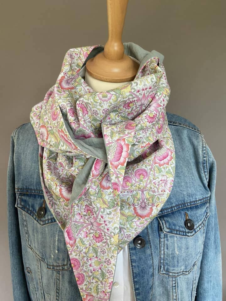 Foulard Chèche liberty Lodden / Vert pâle